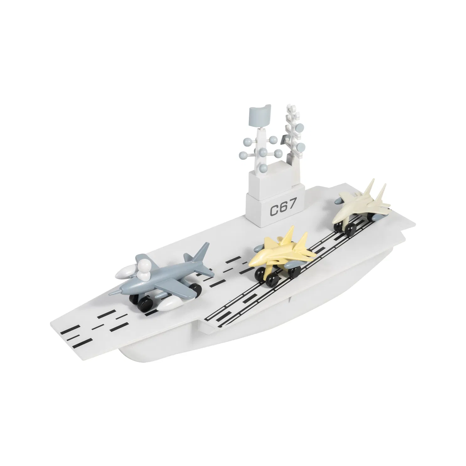Fine Motor Skill Development Wooden Aircraft Carrier Toy for Kids