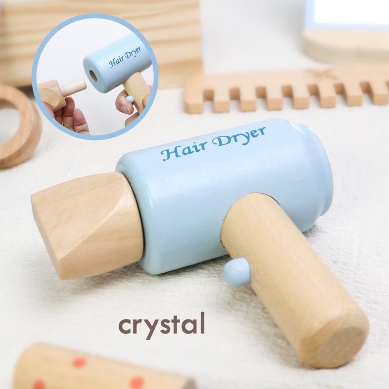Crystal Promotional Wooden Children's Haircut Set Educational Pretend Play Role-Playing Toy