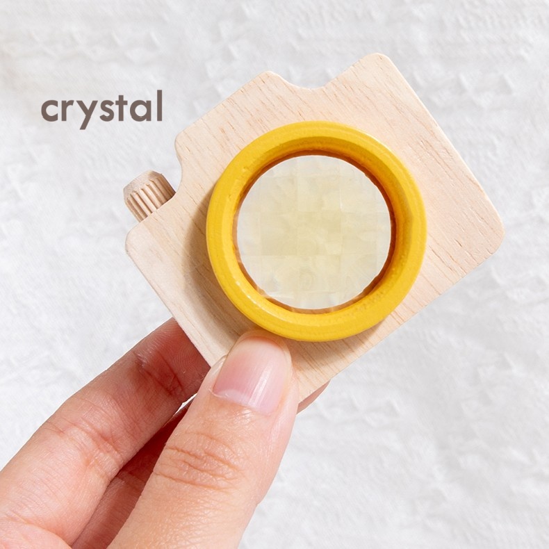 Crystal Wooden Educational Toys Learning Montessori Teether Beech Wooden Toys Camera Baby Teether Wood