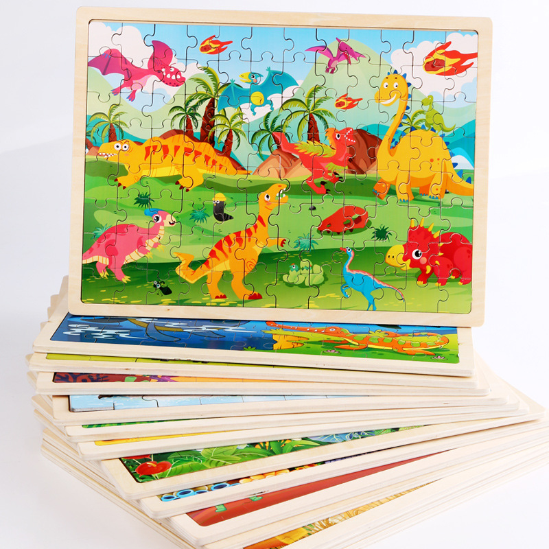 Hot Sale Wooden 3D Puzzle Jigsaw Toys for Children DIY Cartoon Puzzles Game Intellectual Toy for Kids Adults 3d Wooden Puzzle