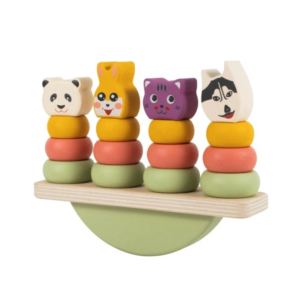 Wooden Montessori Toys Animals Stacking Blocks Balance New Design Early Educational Toys