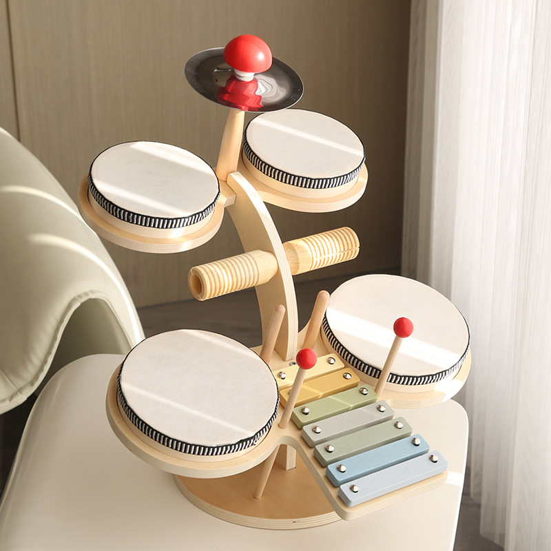 Wooden Orff Musical Instrument Set Percussion Educational Toy for Kids