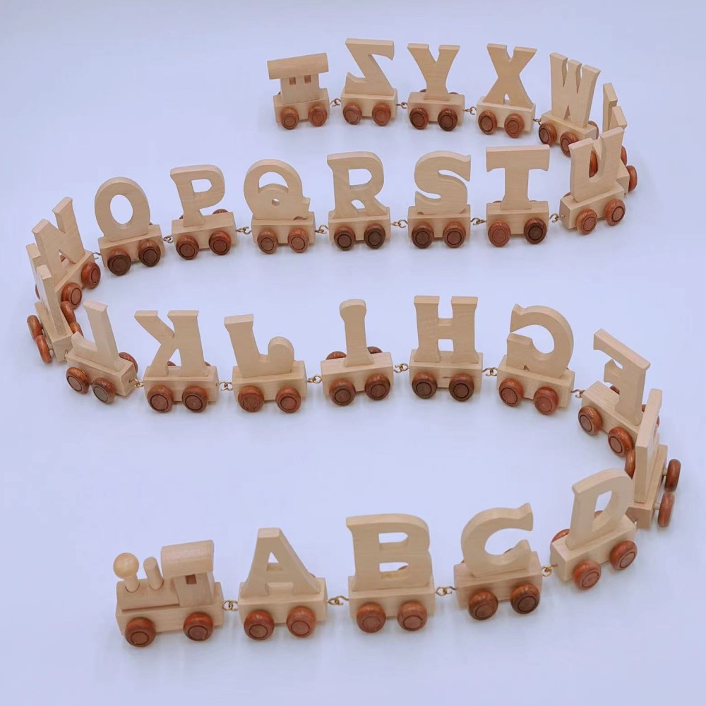 Wholesale for Kids Wooden Alphabet Train Toy Set Wooden Letter Train Toy