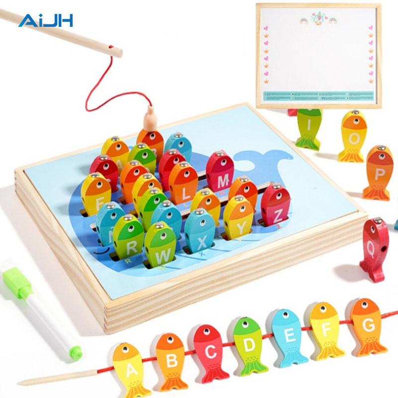 AiJHMontessori Style Wooden Carrot Pulling Game With Magnetic Worms For Kids Fine Motor Skills Development Sensory Learning Toy for Kids