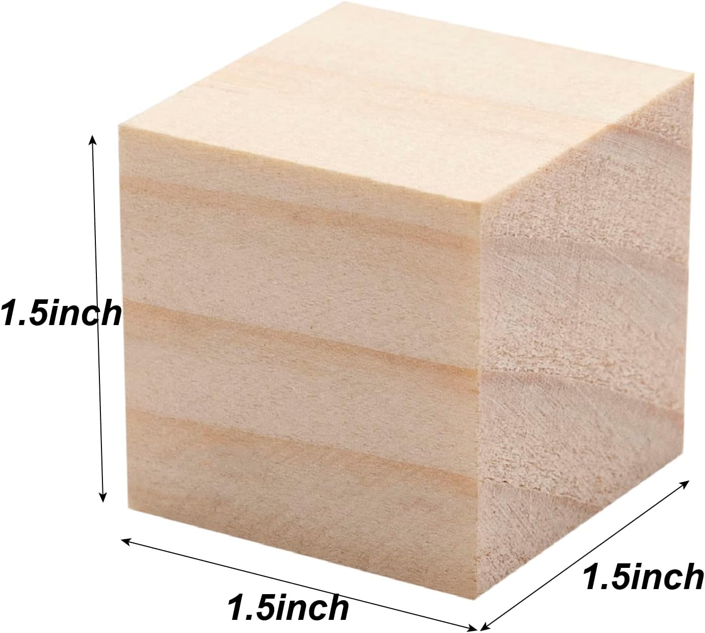 Solid Natural Kids Wooden Blocks for Diy Handicraft Square Pine Wood Puzzle Wooden Stacking Toy