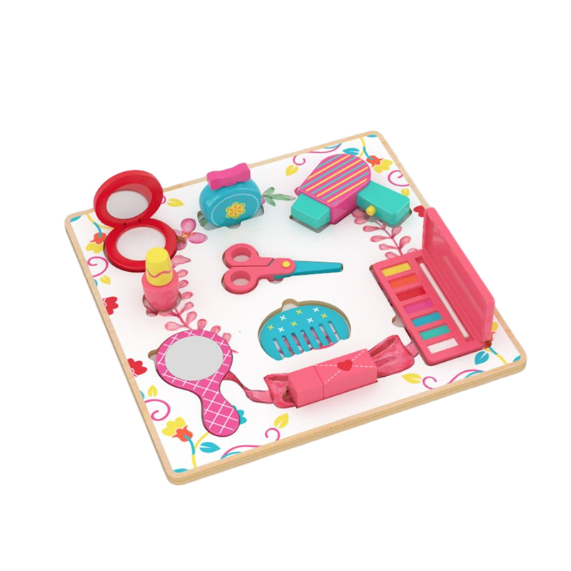 Wooden Toddler Role Play Puzzle Board, Montessori Educational Learning Toy for Fine Motor Skills, Early Development Activity Board for Kids Boys Girls Age 3+