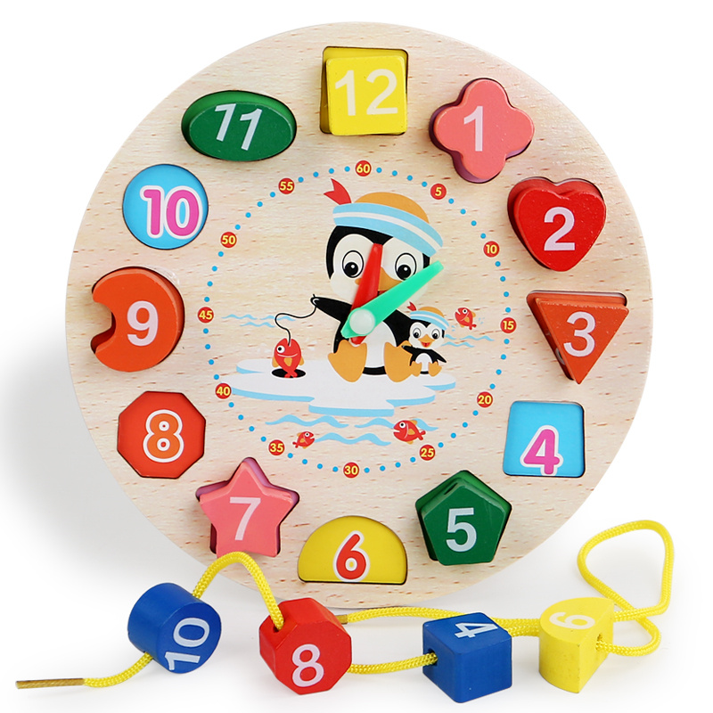 Wooden Early Education Cognitive 15-piece Set Children's Educational Toys for 2-4 Years Infants