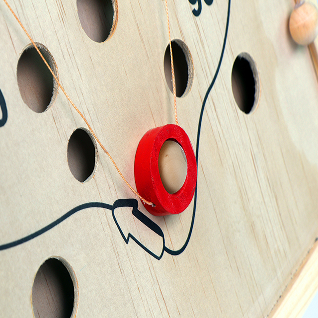 Wooden Math Block Children Adult Interactive Desktop Balance Ball Hand Crank Track Bead Maze Puzzle Educational Game