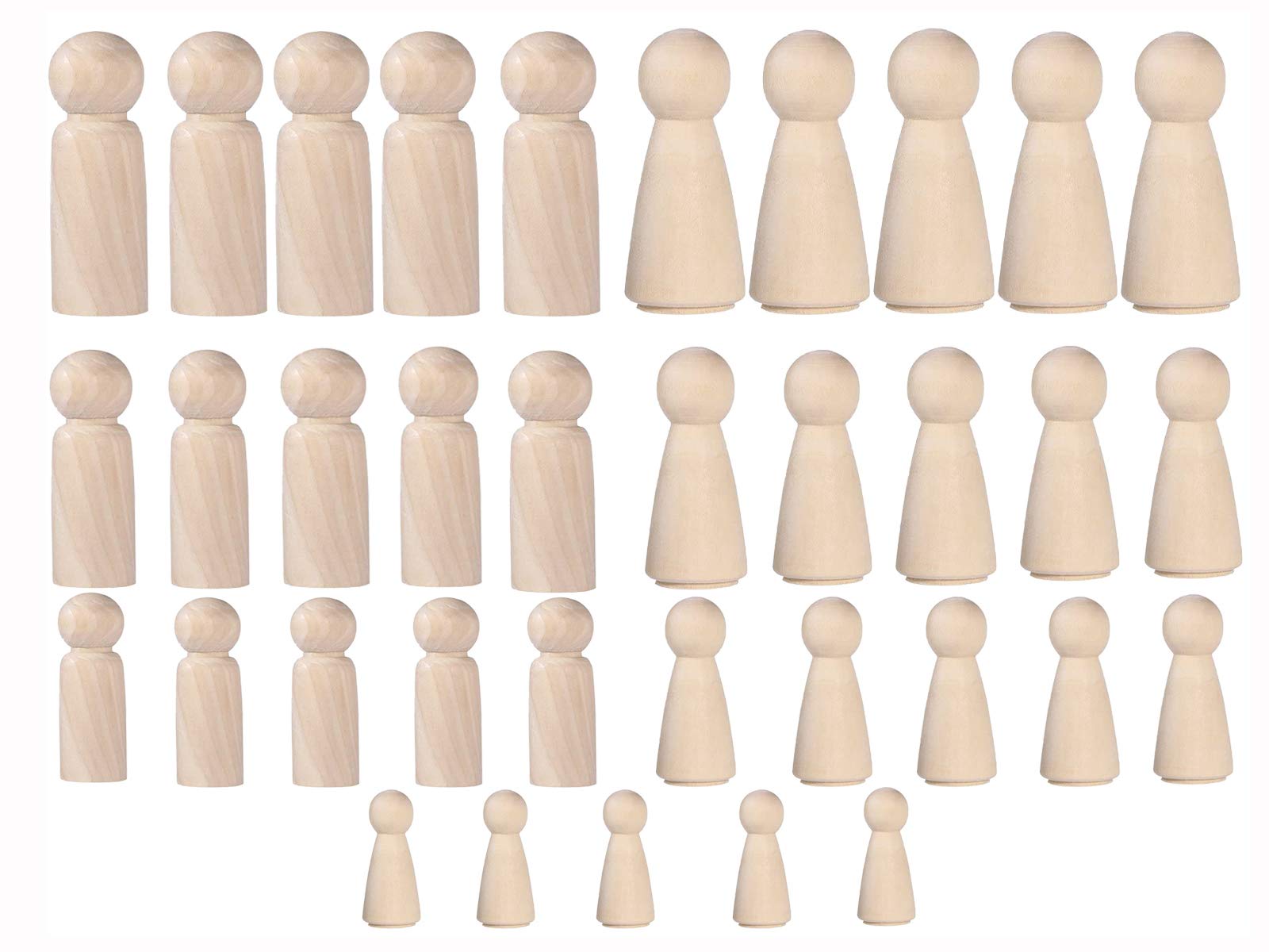 Wholesale Decorative Wooden Peg Dolls DIY Painting Educational Wooden Crafts