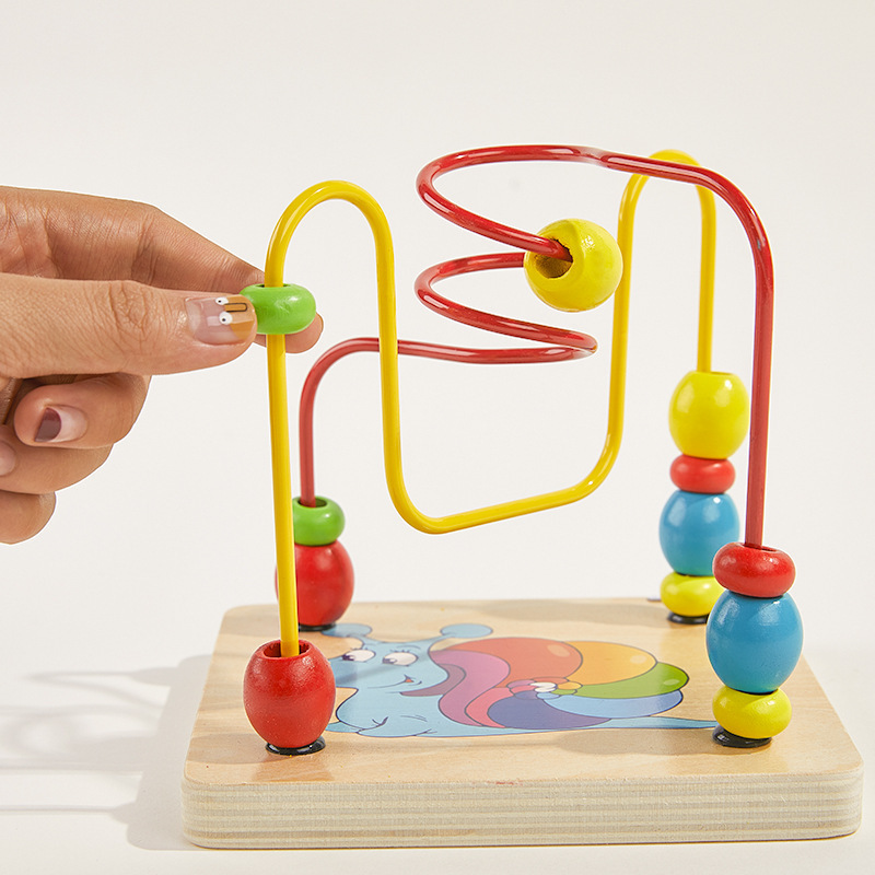 Wholesale Wooden Educational Multi-function Toys Activity Station Bead Maze for Kids Wooden Activity Cube