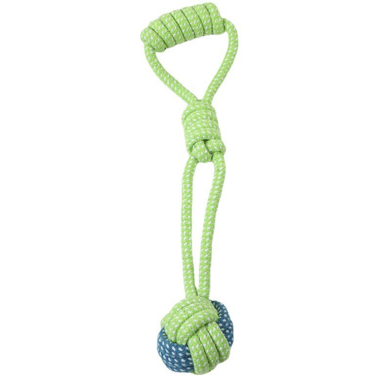 Coffee Wood Dog Chew Bite-resistant Cotton Rope Knot Toy