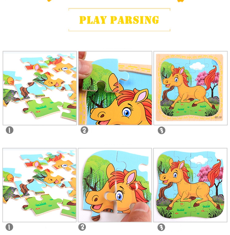 Wooden Puzzle Animal Toy