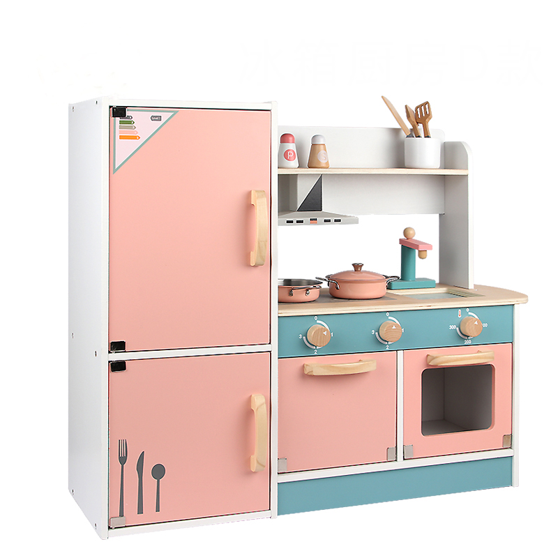 Baby Montessori Pretending Role Play Simulation Cooking Toy Big Wooden Kid Kitchen Sets Toy