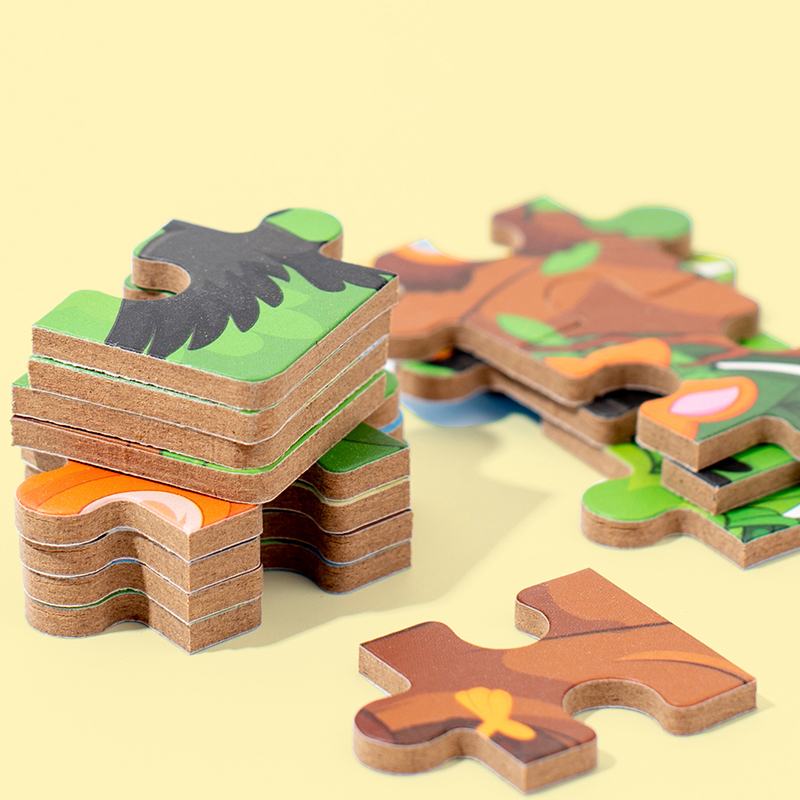 2024 New Product Children Early Educational Learning Wooden 60PCS Iron Box Puzzle Jigsaw Puzzles Toys for Kids Boys and Girls