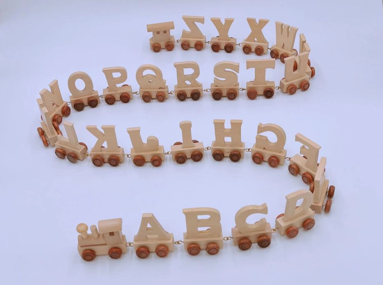 Wholesale for Kids Wooden Alphabet Train Toy Set Wooden Letter Train Toy