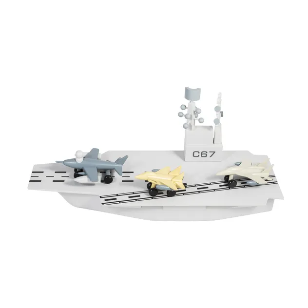 Fine Motor Skill Development Wooden Aircraft Carrier Toy for Kids Details 1