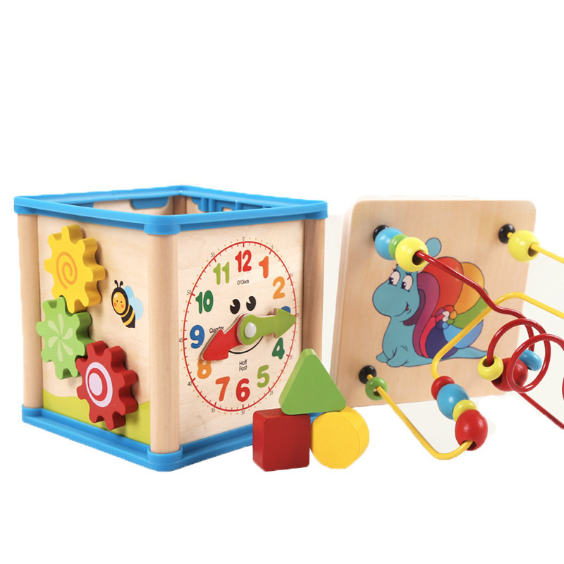 Wooden Activity Cube Detail 2