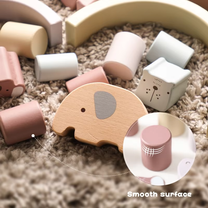Montessori Spielzeug Wood Stacking Toy Multifunction Animal Wooden Building Block Balance Toy