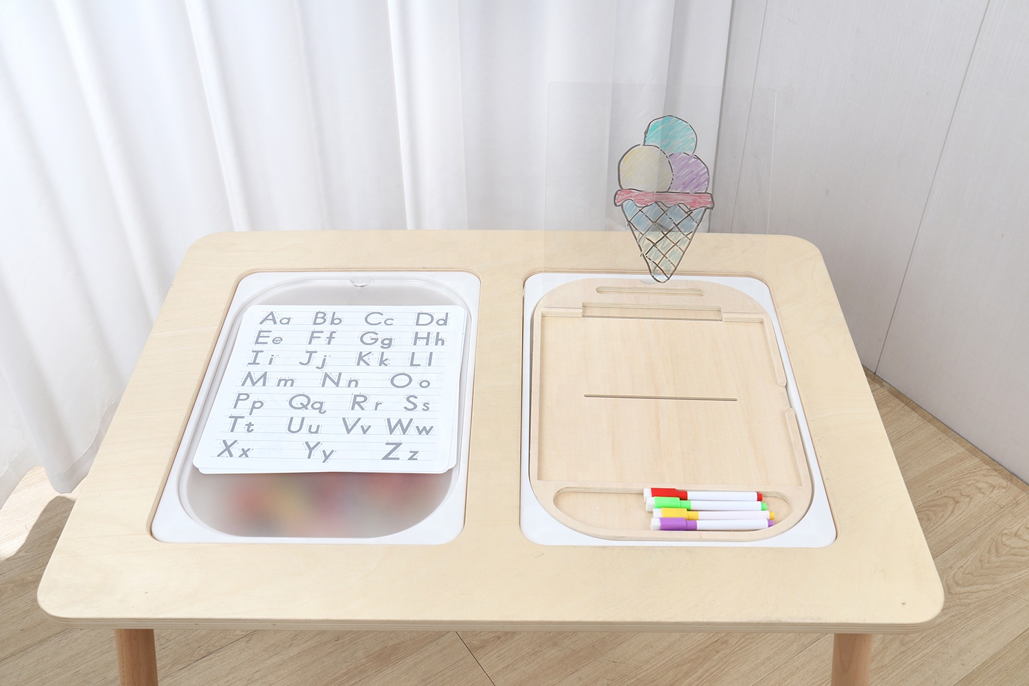 Montessori Early Education Multifunctional Sensory Cognition Color Size Matching Game Table Cognitive Board