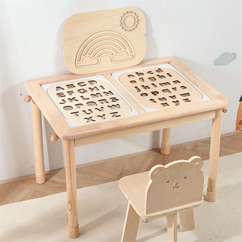 Wooden Sensory Table Board for Baby Educational Toy to Develop Color Cognition and Intelligence