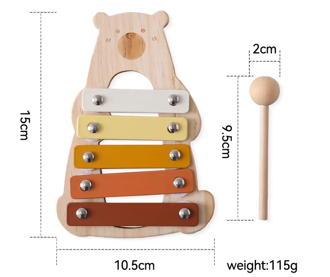 Children Kids Infant Baby Candy Parks Car Christmas Instruments OEM Manufacturer Wholesale Fancy Wooden Musical Set Toy