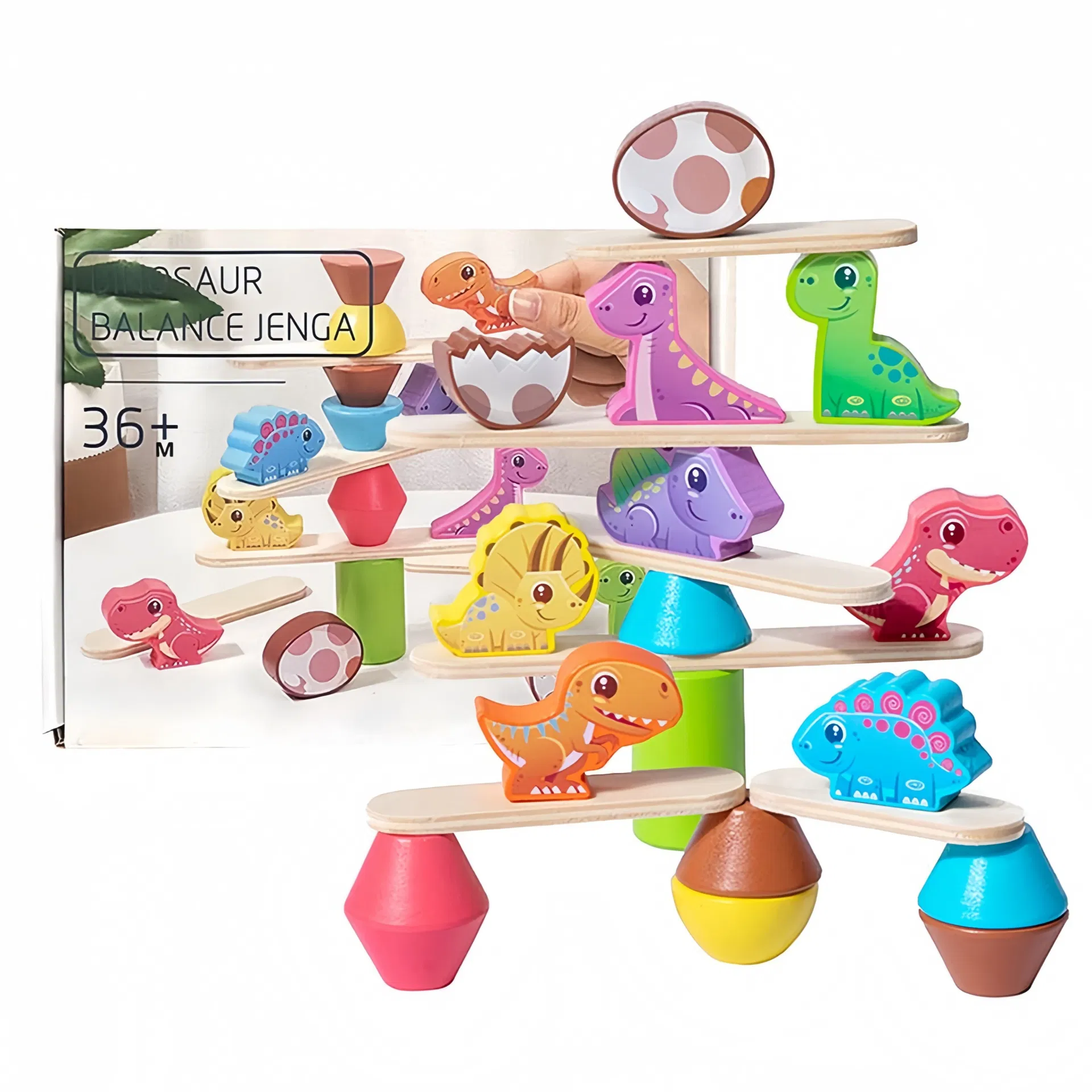 Wooden Dinosaur Stacking Game Product Details 1