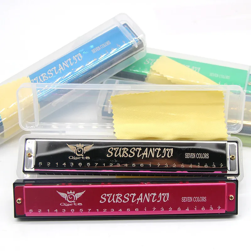 Wholesale Wood Harmonica Kid Wooden Painted Harmonica Wooden Musical Instrument Toys Cartoon Harmonica
