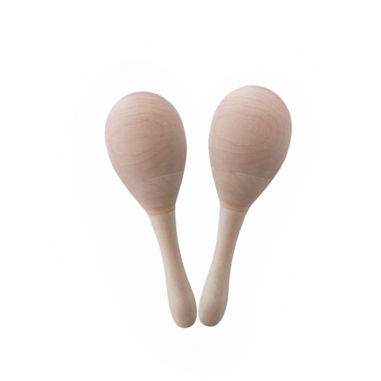Modern Orff Musical Instrument Natural Wood Maracas Durable Early Education Sand Hammers Grasping Visual Auditory Training Toys