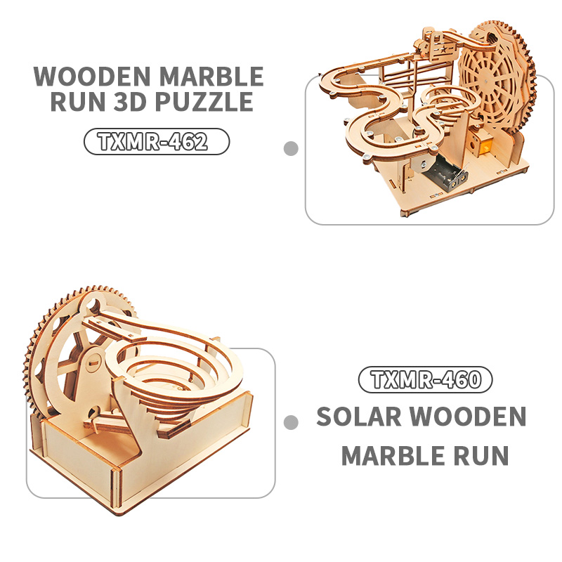 Wholesale Montessori Wooden Educational Toys 3D Wooden Puzzle Marble Run Toy Games for Kids