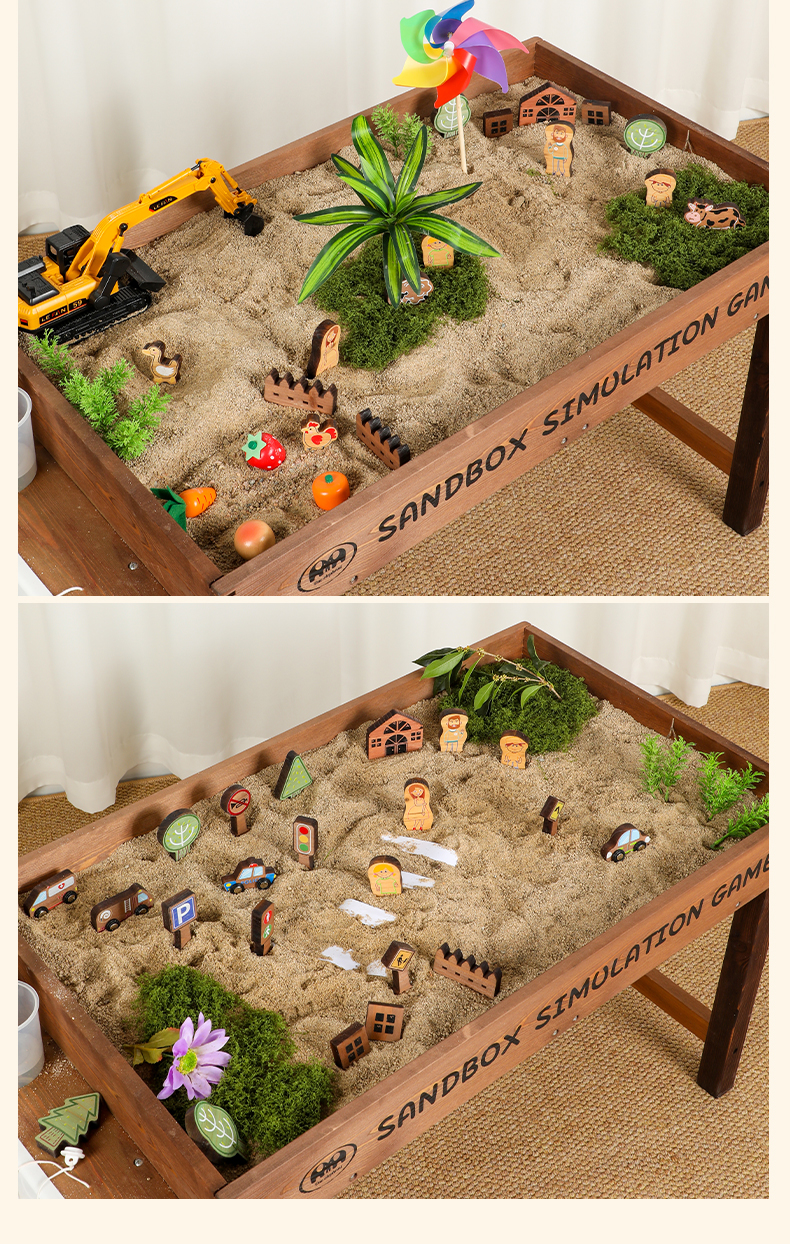 Wooden Outdoor Playing Sand Water Table Box