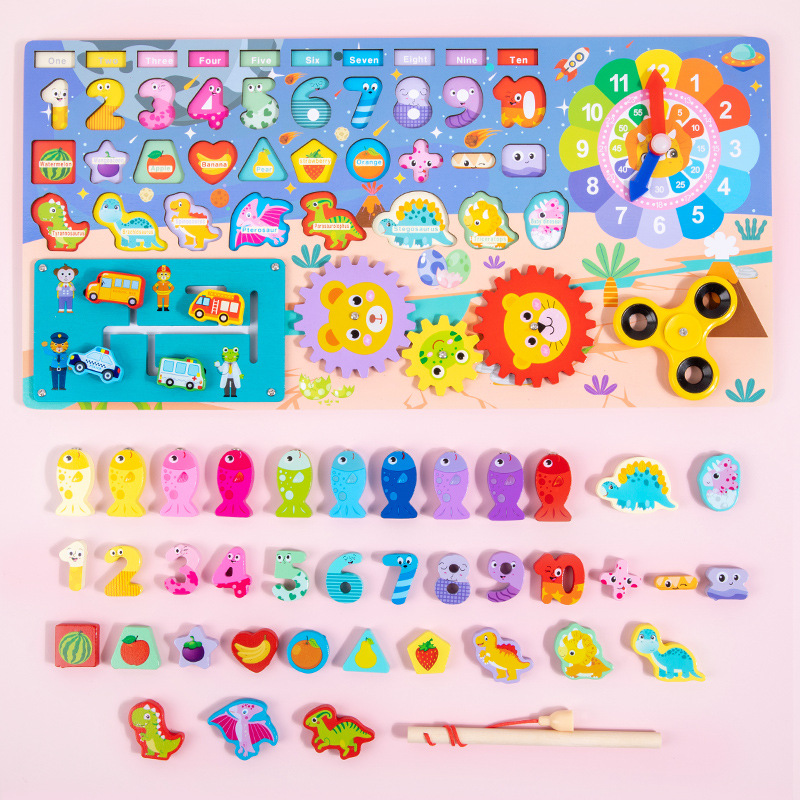 Hot Sale Professional Multifunction Wooden Toddler Educational Board S Matching Toys 3+ Unisex Lower Price Colorful Model