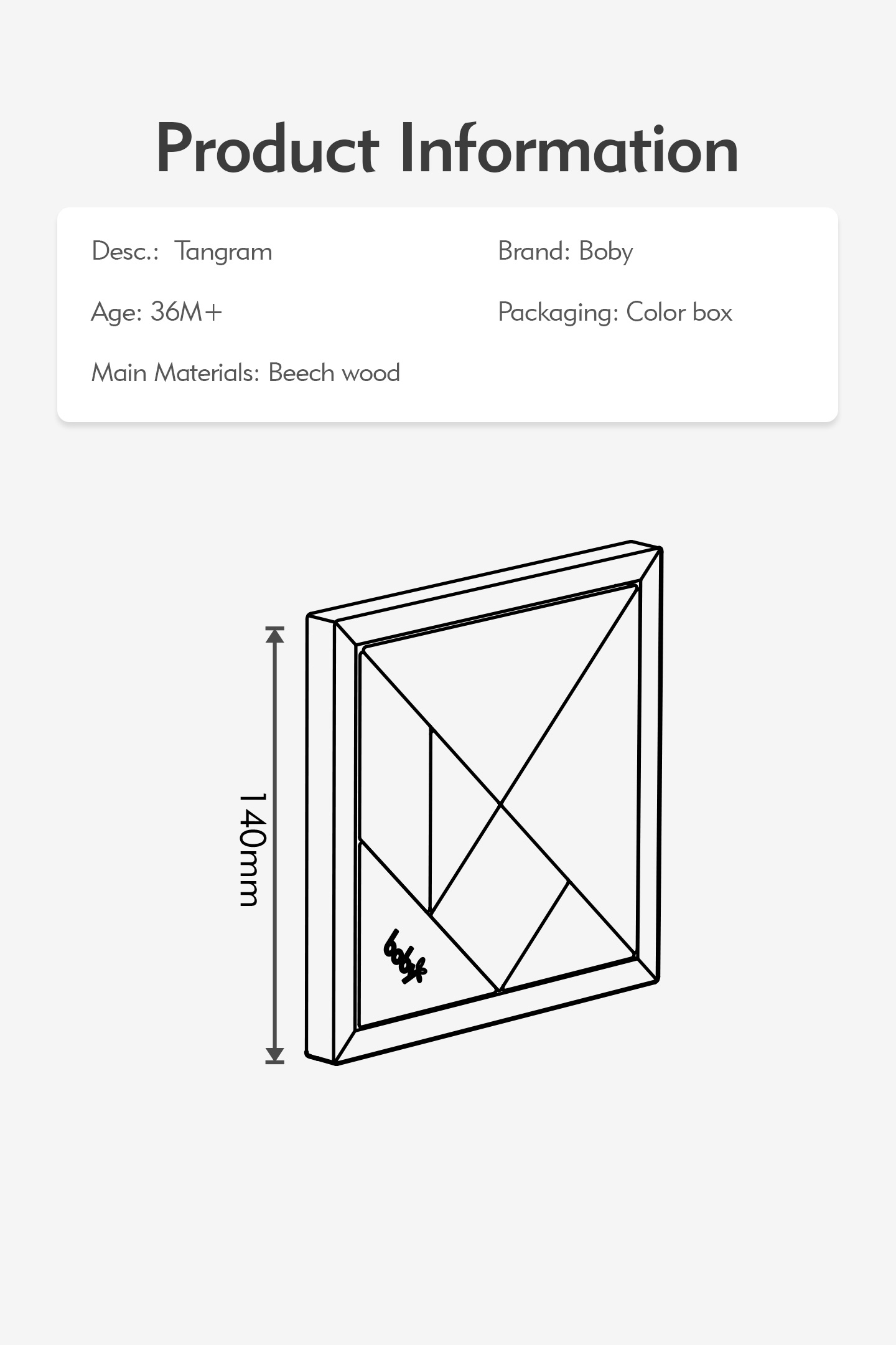 Tangram Puzzle Brain Teaser Package