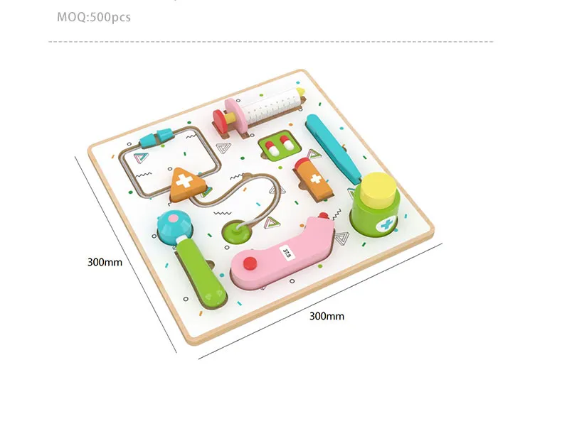 Wooden Toddler Role Play Puzzle Board, Montessori Educational Learning Toy