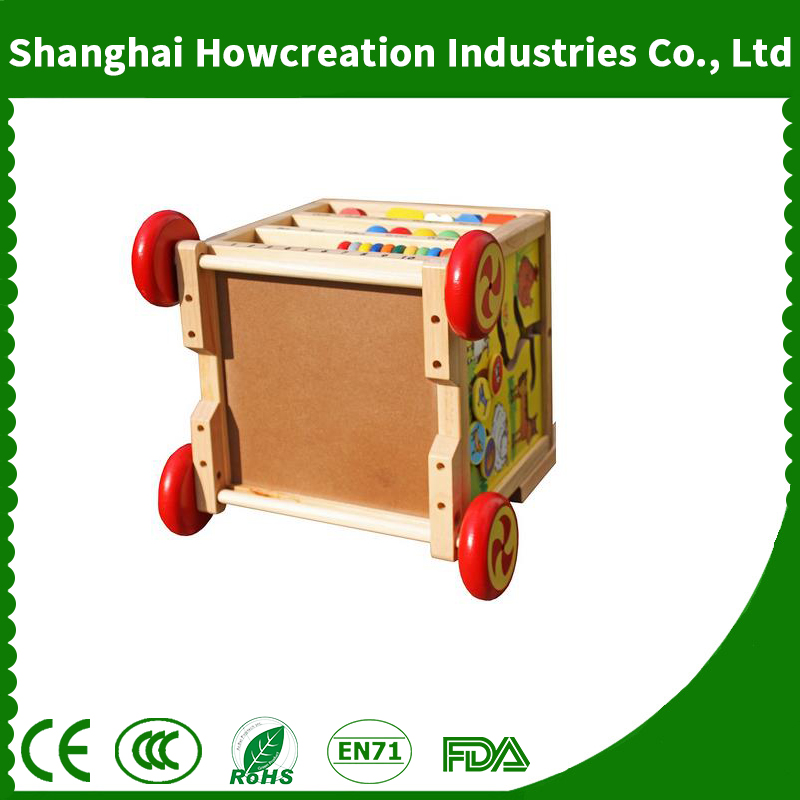New Arrival Wooden Learning Bead Maze Cube 5 in 1 Activity Center Educational Toy to Help Kids Develop Intelligence