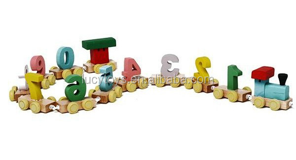 Wholesale for Kids Wooden Alphabet Train Toy Set Wooden Letter Train Toy