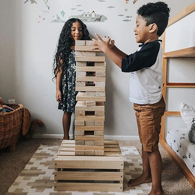 We Wholesale and Customize High Quality Block Wood Stack Game