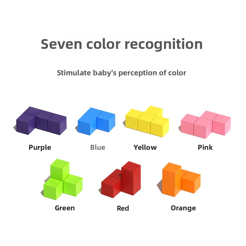 Montessori Children's 3D Spatial Thinking Building Blocks - 3D Cubes for Construction and Puzzle Play (Wooden Toy)