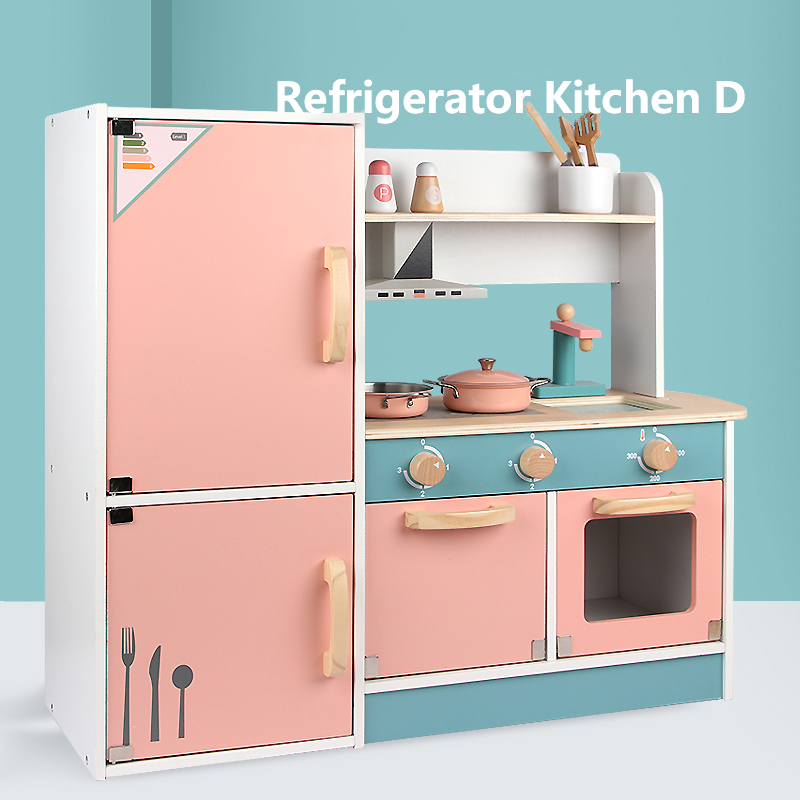 Baby Montessori Pretending Role Play Simulation Cooking Toy Big Wooden Kid Kitchen Sets Toy