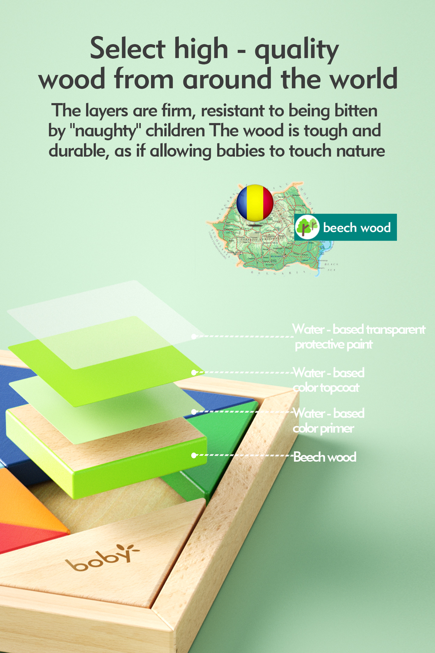 Wooden Tangram Puzzle Design