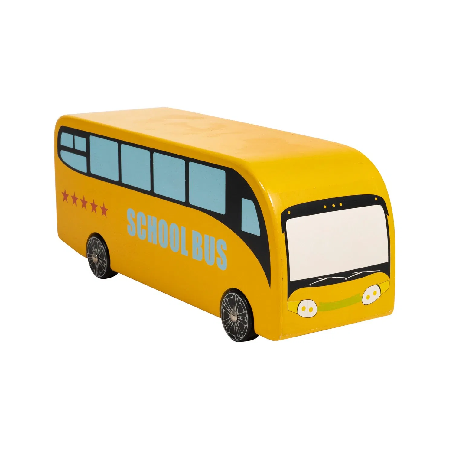 Puzzle DIY Fine Motor Skill Development Yellow School Bus Wooden Toy for Boy