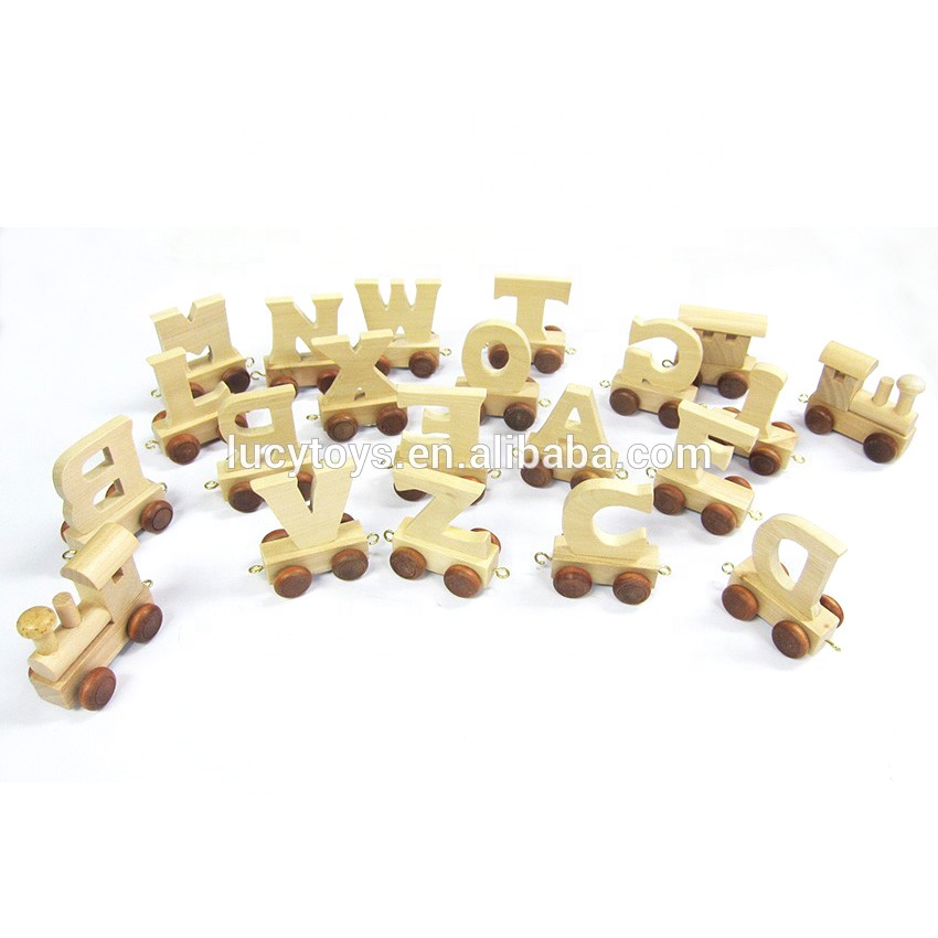 Wholesale for Kids Wooden Alphabet Train Toy Set Wooden Letter Train Toy