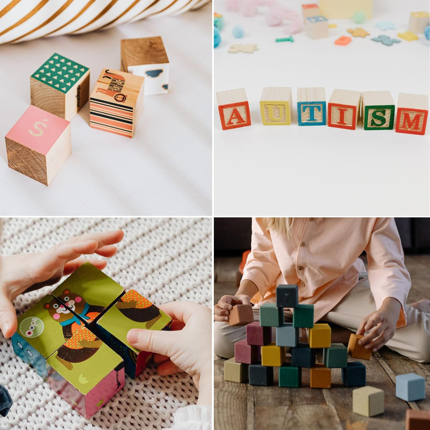Custom Small Unfinished Wooden Blocks, Blank Craft Cubes for DIY Counting Alphabet Stamps Dice, Baby Shower &amp; Educational Toys