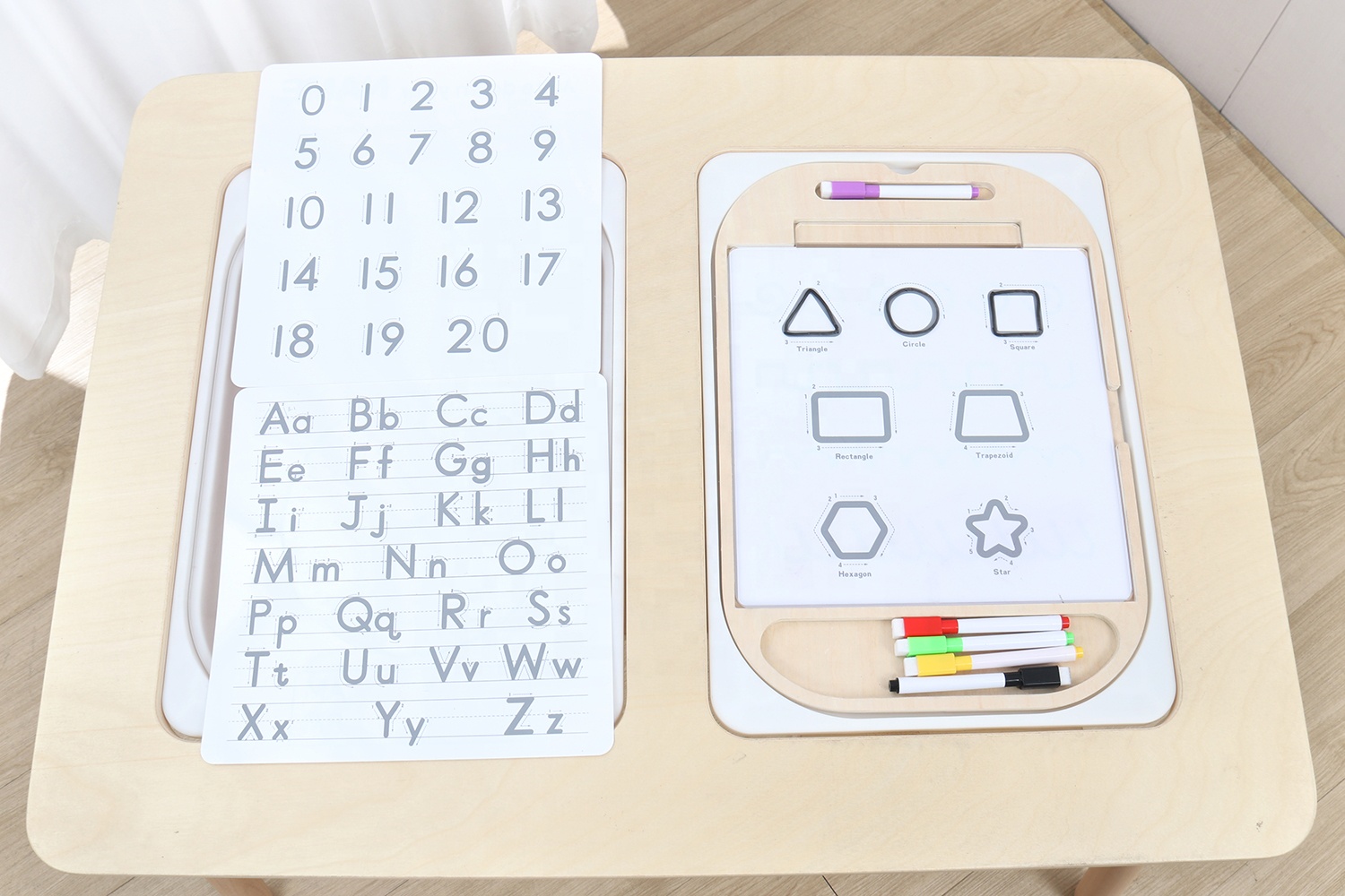 Montessori Early Education Multifunctional Sensory Cognition Color Size Matching Game Table Cognitive Board