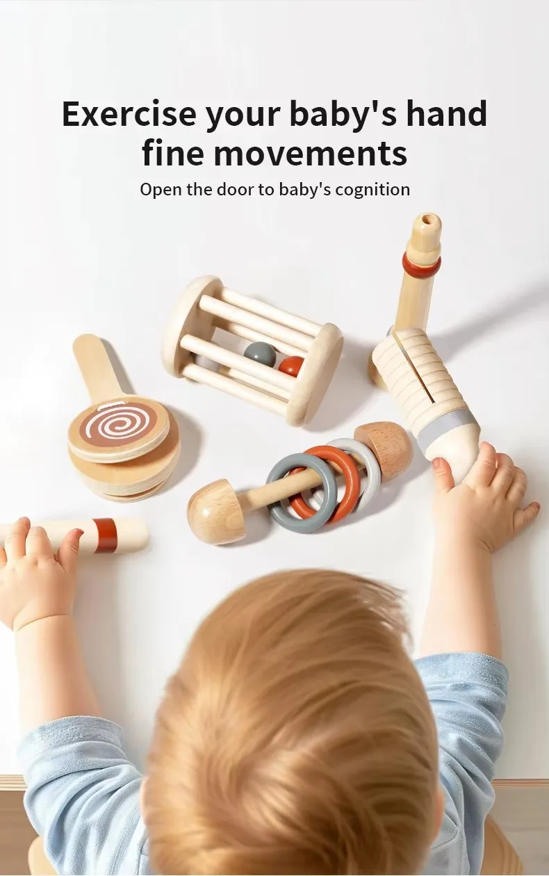 Wooden Musical Instruments Set Education Sensory Kids Wooden Music Toy