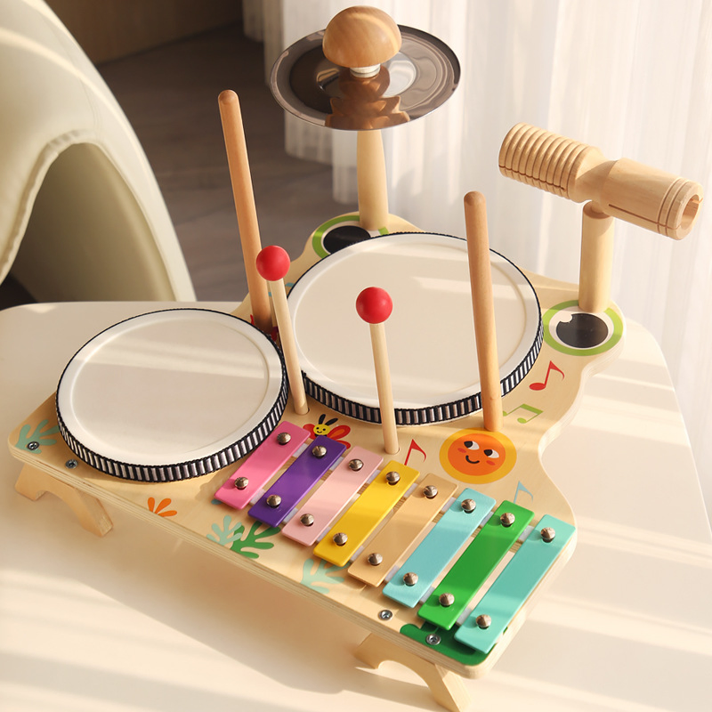 Wooden Orff Musical Instrument Set Percussion Educational Toy for Kids
