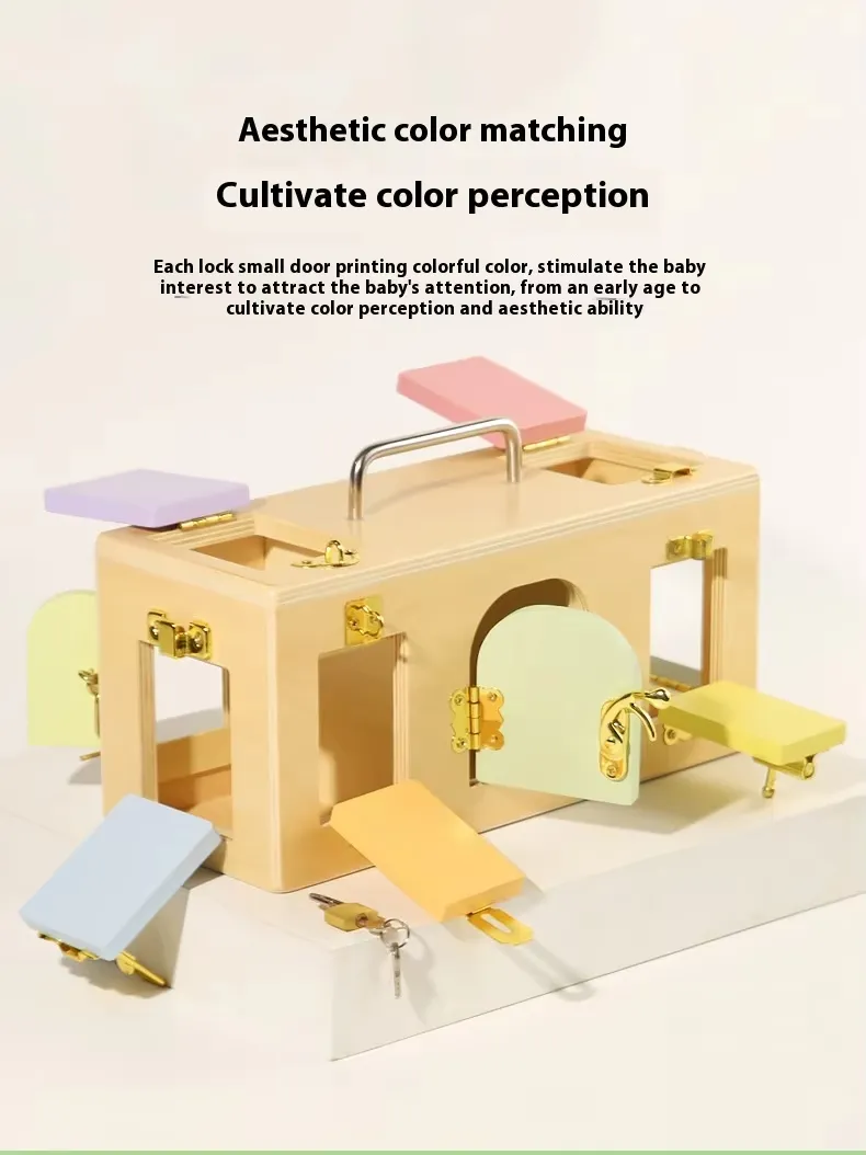 Wooden Lock Box Toys for Toddlers