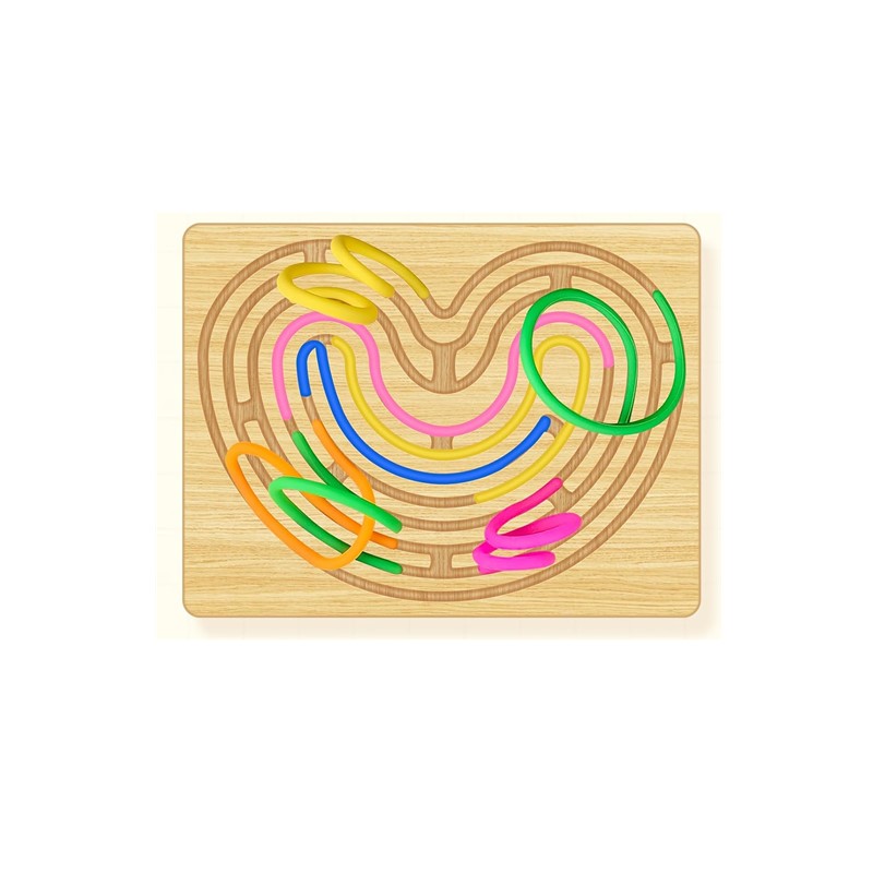 New Fidget Sensory Toys for Kids Double-Sided Bamboo Sensory Activity Board 2 Pack