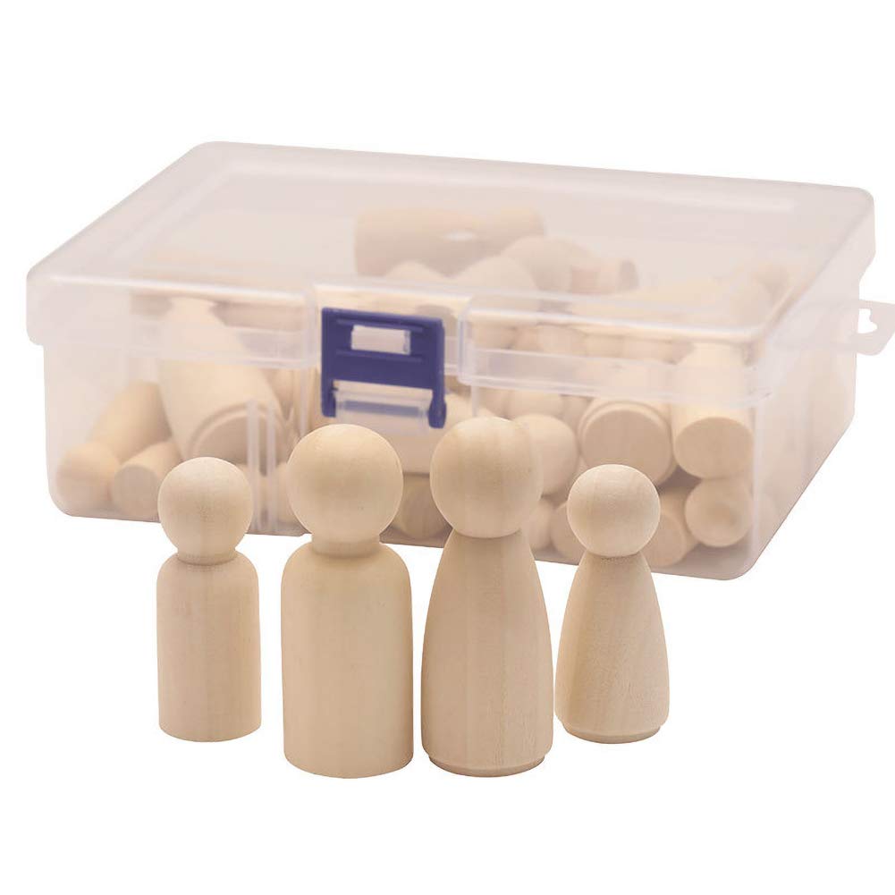 Wholesale Decorative Wooden Peg Dolls DIY Painting Educational Wooden Crafts
