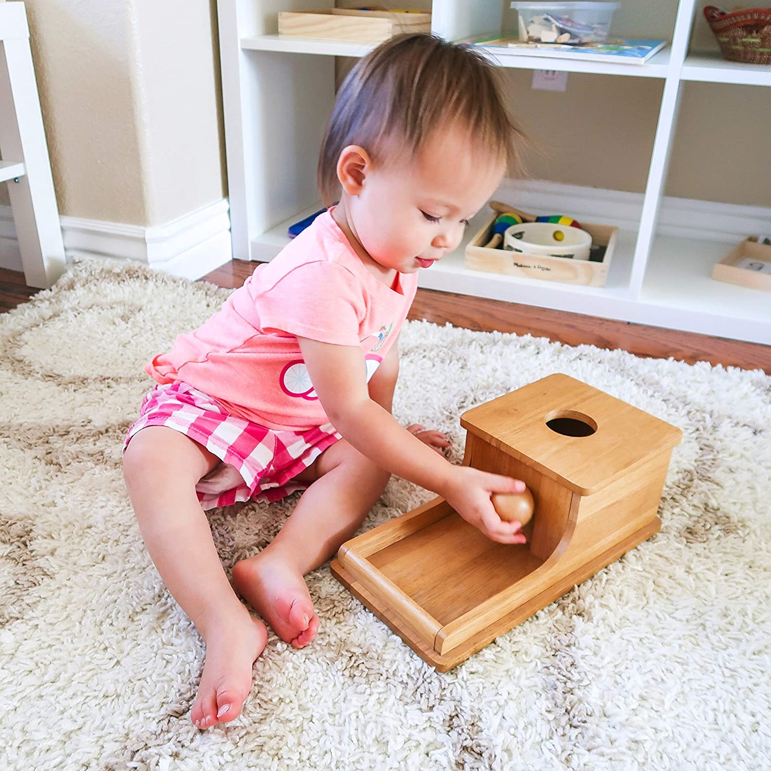 Montessori Eco-Friendly Wooden Cube Pattern Promotional Toys for Children Hand Coordination Exercises for Babies 6-12 Months Old
