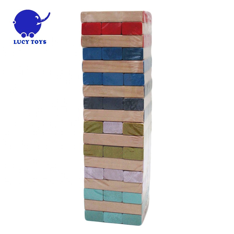 Top Selling Board Game Wooden Tumbling Block Stacking Tower Toy for Kids